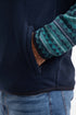 Weird Fish Gilbert 1/4 Zip Printed Microfleece for Men - Cedar Green 203611